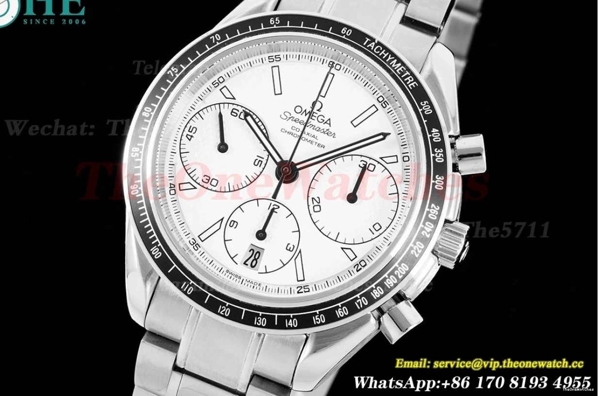 A7750 Racing Master SS 40mm Speedmaster White Dial HKF SS 0125